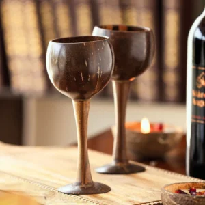 Thenga Coconut Shell/Wooden Wine Glass